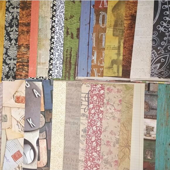 Scrapbook Mixed Media Destash paper pack 80+ sheets Size 12 X 12 - Picture 4 of 4